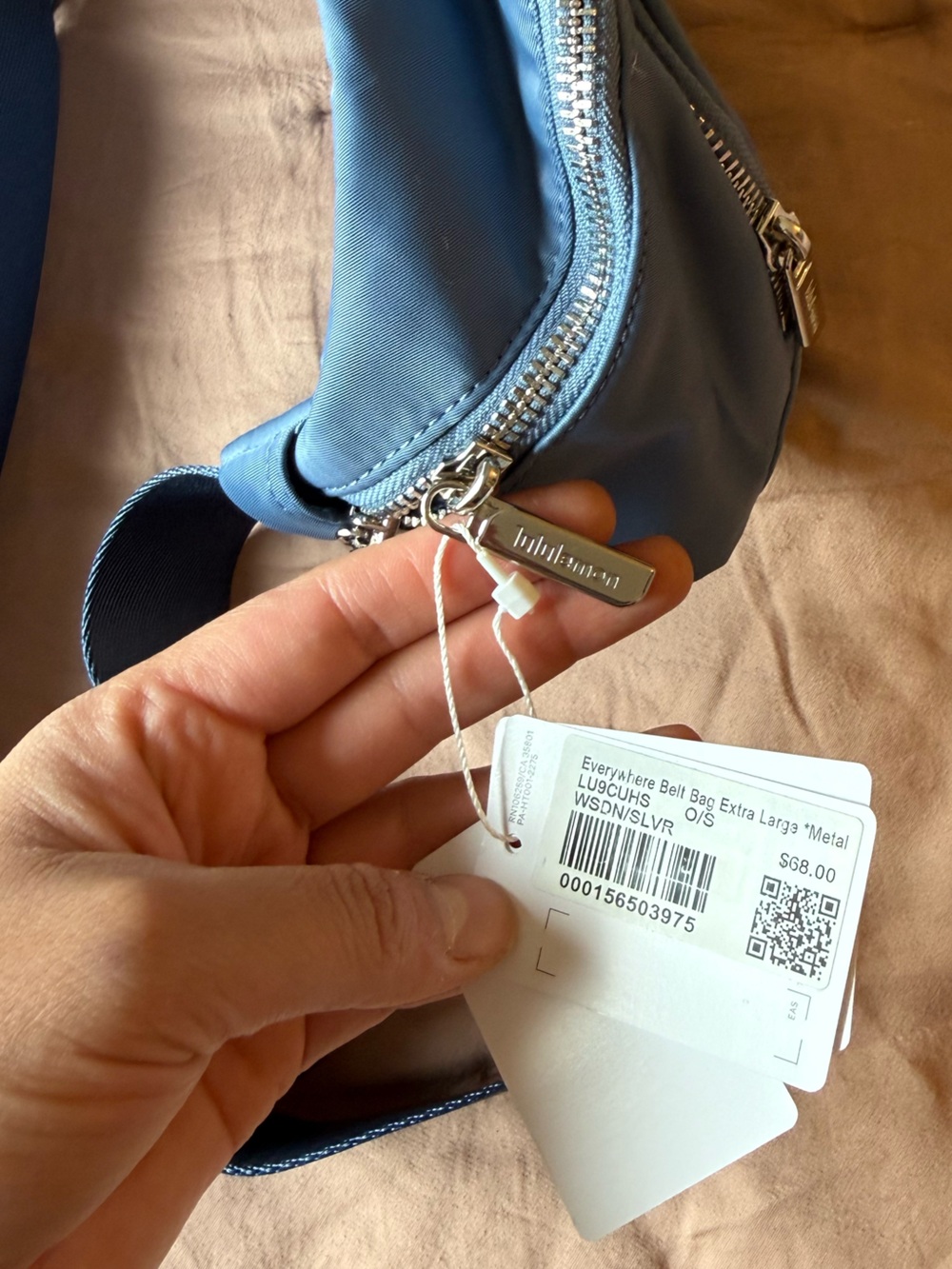 Lululemon Everywhere Belt Bag XL Washed Denim Silver NWT - Picture 10 of 10
